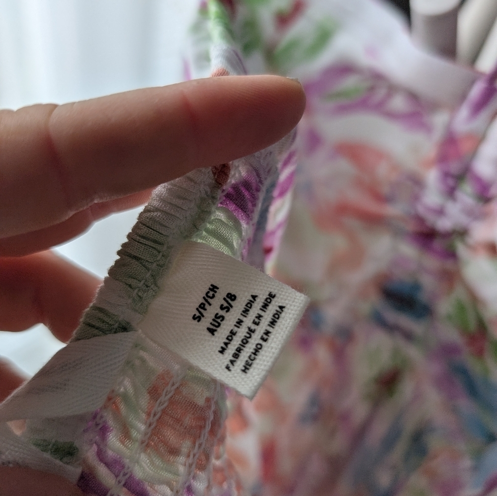 91.Nwt Roxy Floral Strapless Dress‎ - Picture 4 of 5